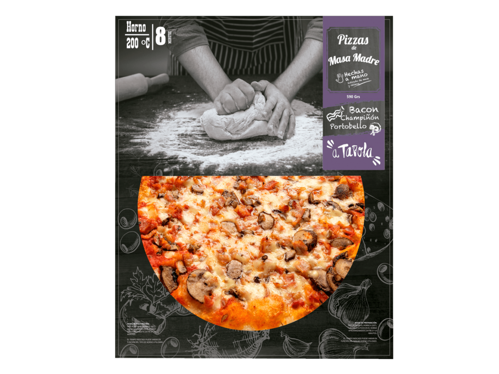 Pizza de Bacon Portobello de A Tavola